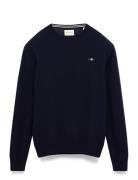 GANT Superfine Lambswool C-Neck Marinblå