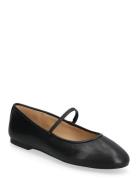 Lauren Ralph Lauren Jayna Nappa Leather Mary Jane Flat Svart