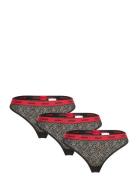 HUGO Triple Thong Lace Svart