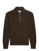 Lindbergh Half Zip Fleece Brun