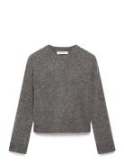Selected Slfsia Ras Ls Knit New O-Neck Noos Grå