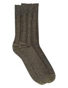 Mp Denmark Julia Glitter Socks Khaki Green