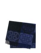 GANT Monogram Wool Scarf Marinblå