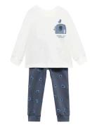 Mango Long Animal-Print Pyjamas Grå