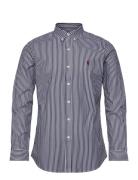 Polo Ralph Lauren Slim Fit Striped Stretch Poplin Shirt Marinblå