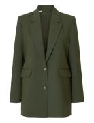 Selected Slfrita Ls Relaxed Blazer Mel Noos Khaki Green