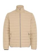 Blend Bhedmar Puffer With Stand Collar Beige