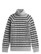 Tommy Hilfiger Soft Wool Cable Roll-Nk Ls Swt Grå