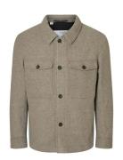 Selected Slhmitch Wool Blend Shacket Noos Beige