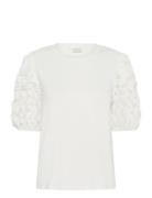 Kaffe Kalinda Frill T-Shirt Vit