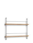 MOEBE Box Set, Magazine Shelving Ms.65.1, Black Shelves, Black Legs Br...
