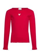 The New Tnrya L_S Rib Tee Röd