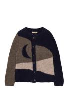 Fliink Star Moon Cardigan Marinblå