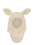 Huttelihut Balaclava Ears Wool Teddy Kräm
