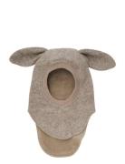 Huttelihut Balaclava Ears Wool Beige