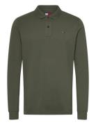 Tommy Jeans Tjm Slim Placket Polo Ls Ext Khaki Green