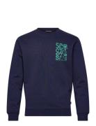 Scotch & Soda Left Chest Logo Sweatshirt Marinblå