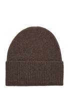 Davida Cashmere Fold Rib Cap Brun
