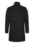 Lindbergh Black Detachable Collar Wool Coat Grå