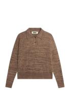 Woodbird Wbmouls Knitted Polo Brun