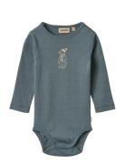 Wheat Body L/S Leo Blå