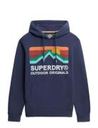 Superdry Great Outdoors Relaxed Hood Marinblå