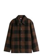 Tommy Hilfiger Wool Dbl Face Check Chore Jkt Brun
