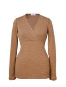 Boob Merino Wool Ribbed Top Brun