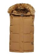 Superdry Vintage Everest Faux Fur Gilet Brun
