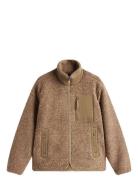 Tommy Hilfiger Teddy Fleece Zip Through Brun
