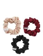 SUI AVA 3-Pack Ruched Ribbon Scrunchies Beige