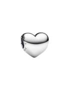 Pandora Engravable Medium Heart Sterling Silver Charm Silver