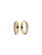Pandora 14K Gold-Plated Huggie Hoop Earrings With Clear Cubic Zirconia...