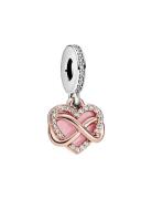 Pandora Infinity Heart 14K Rose Gold-Plated And Sterling Silver Dangle...