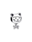 Pandora Cat Sterling Silver Charm With Clear Cubic Zirconia Silver