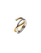 Pandora Organically Shaped Sterling Silver And 14K Gold-Plated Ring Gu...