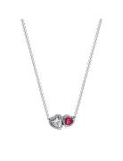 Pandora Hearts Sterling Silver Collier With Cherries Jubilee Red Cryst...