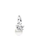 Pandora Cupid Angel Sterling Silver Mini Dangle With Treated Freshwate...
