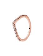 Pandora Wishb 14K Rose Gold-Plated Ring With Clear Cubic Zirconia Rosa