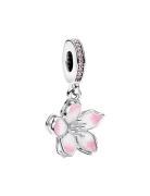 Pandora Movable Cherry Blossom Sterling Silver Dangle With Fancy Pink ...