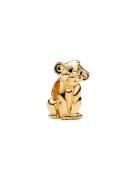 Pandora Disney The Lion King Simba 14K Gold-Plated Charm With Black An...
