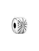 Pandora Sterling Silver Clip With Clear Cubic Zirconia Silver