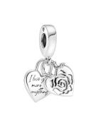 Pandora Rose Heart Sterling Silver Double Dangle Silver