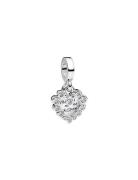 Pandora Heart Sterling Silver Double Dangle With Clear Cubic Zirconia ...