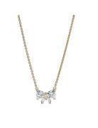 Pandora Bow 14K Gold-Plated Collier With Clear Cubic Zirconia Guld