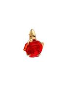 Pandora Disney Beauty And The Beast Rose 14K Gold-Plated Dangle With R...
