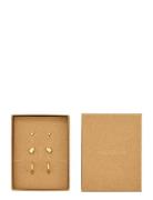 Pilgrim Halo Gift Set Earrings 3-In-1 Set Guld