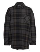 Monki Over D Long-Sleeved Cotton Shirt Svart