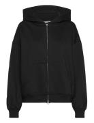 Weekday Over D Heavyweight Zip Hoodie Svart