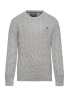 Ralph Lauren Kids Combed Cotton-Ls Cable Cn-Tp-Swt Grå